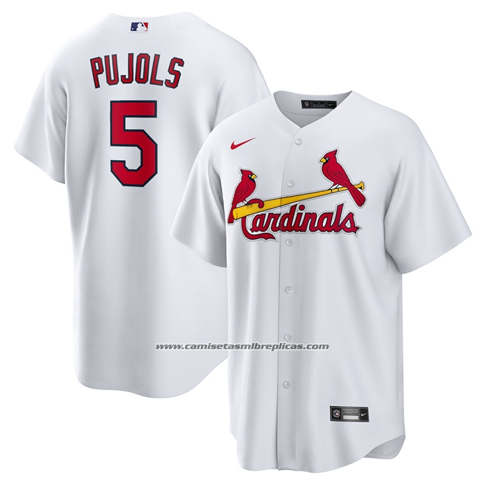 Camiseta Beisbol Hombre St. Louis Cardinals Albert Pujols Retired Primera Replica Blanco